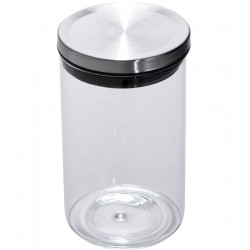 Pote 800ml Vidro Borosilicato Com Tampa Aço Inox